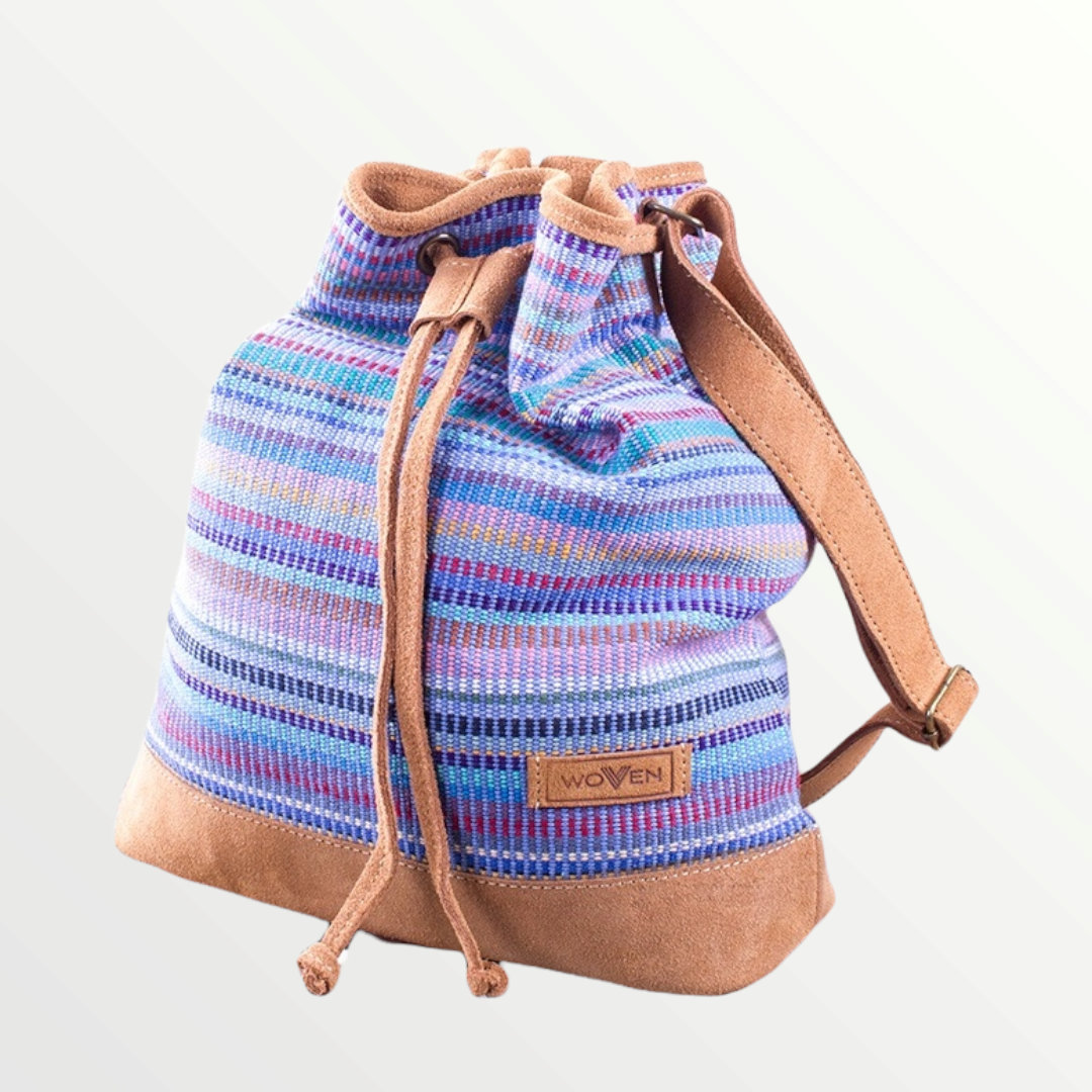 Daily bag - Light Brown/ White Thicker Stripe