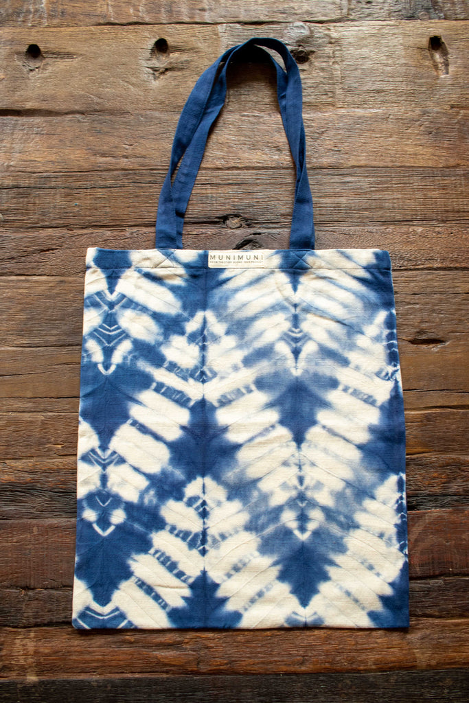 Tie Dye Yoga Mat Bag - ZigZag Indigo Blue - MuniMuni