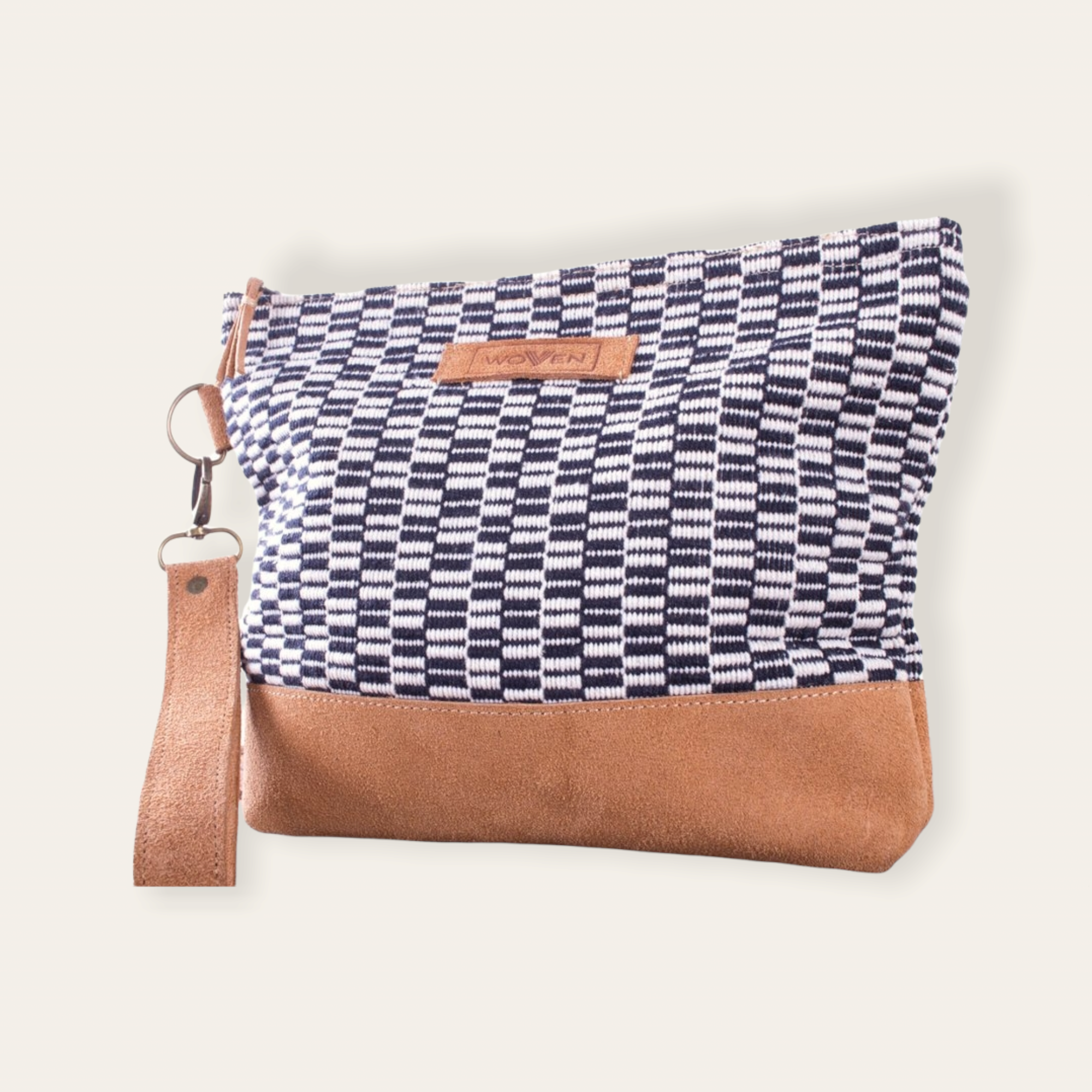 MUNIMUNI Aasha Zip Yoga Mat Bag by Woven - Grey/ Blue Finer