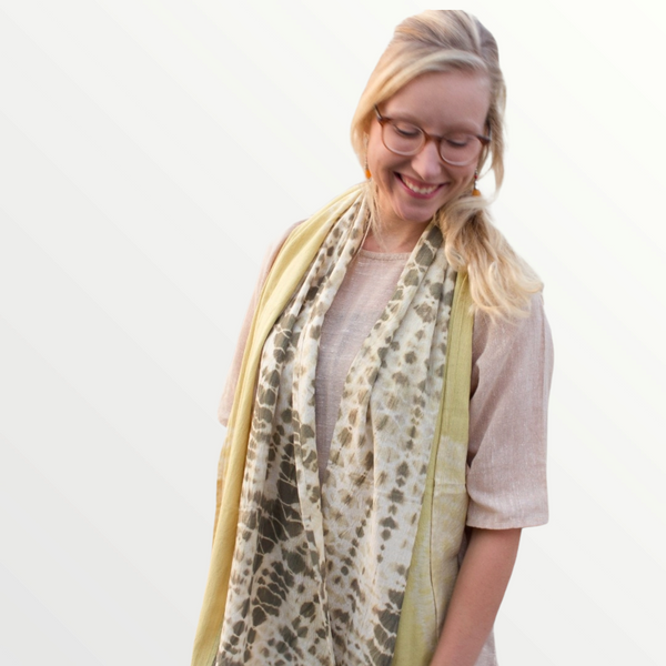 MuniMuni Tie Dye Scarf - Mandala Green